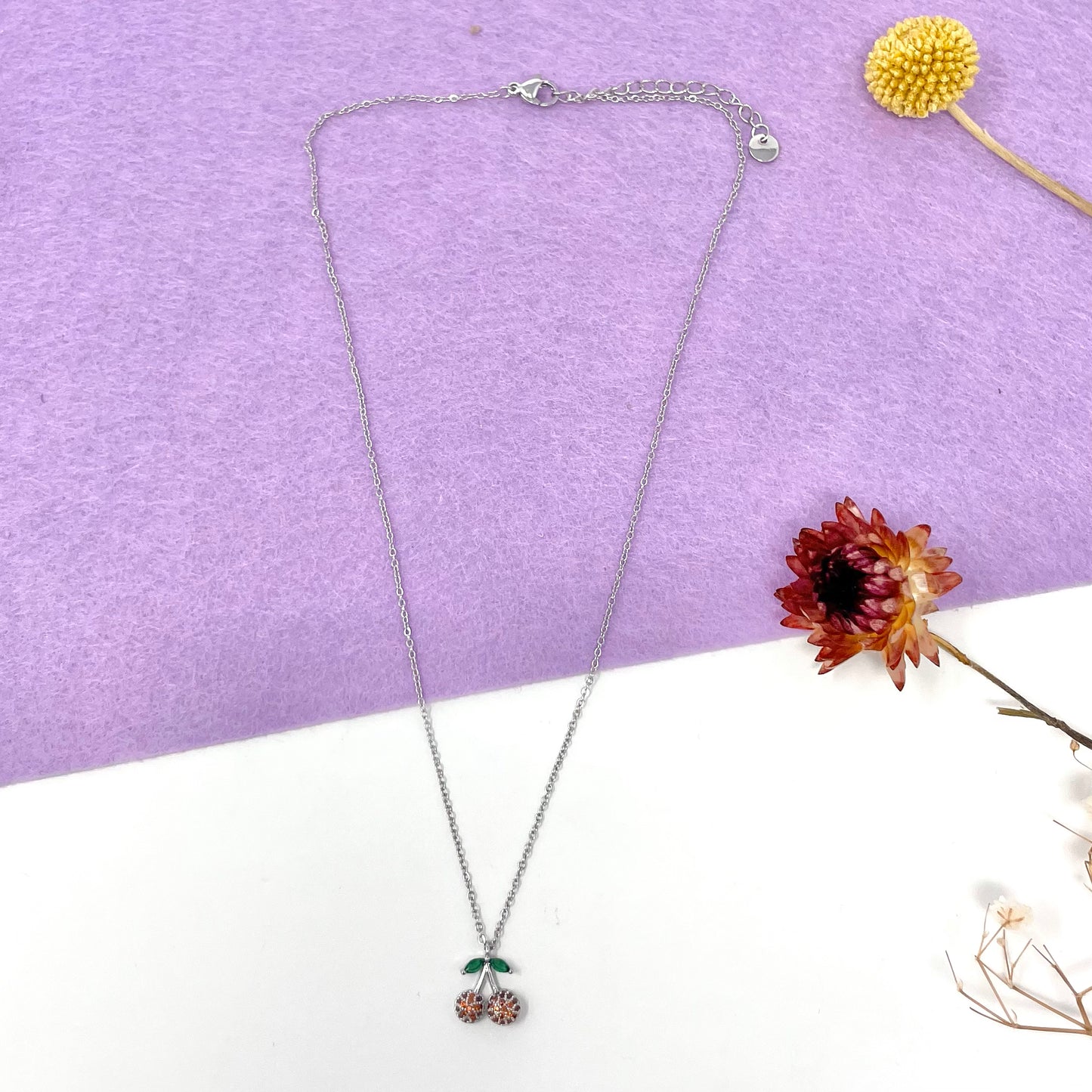 Makupenda - Collana donna ciliegia strass