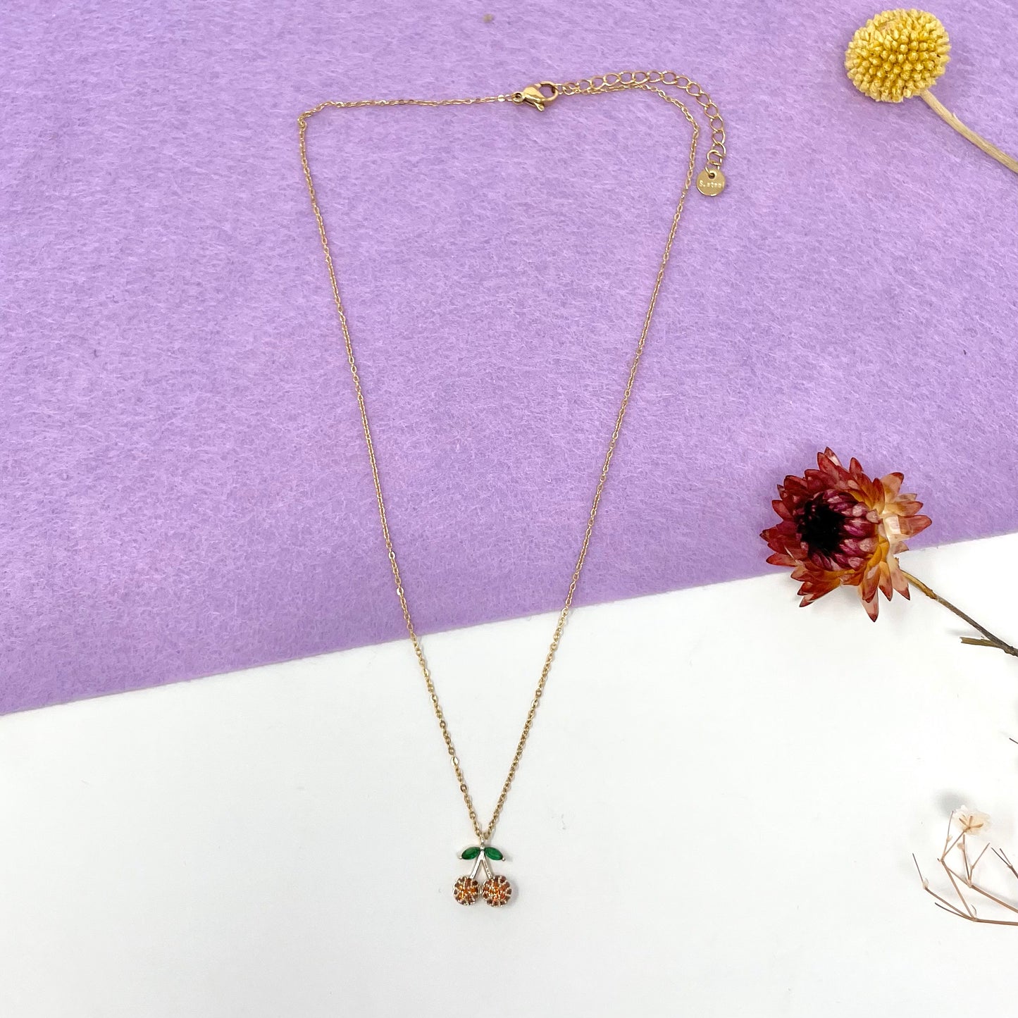 Makupenda - Collana donna ciliegia strass