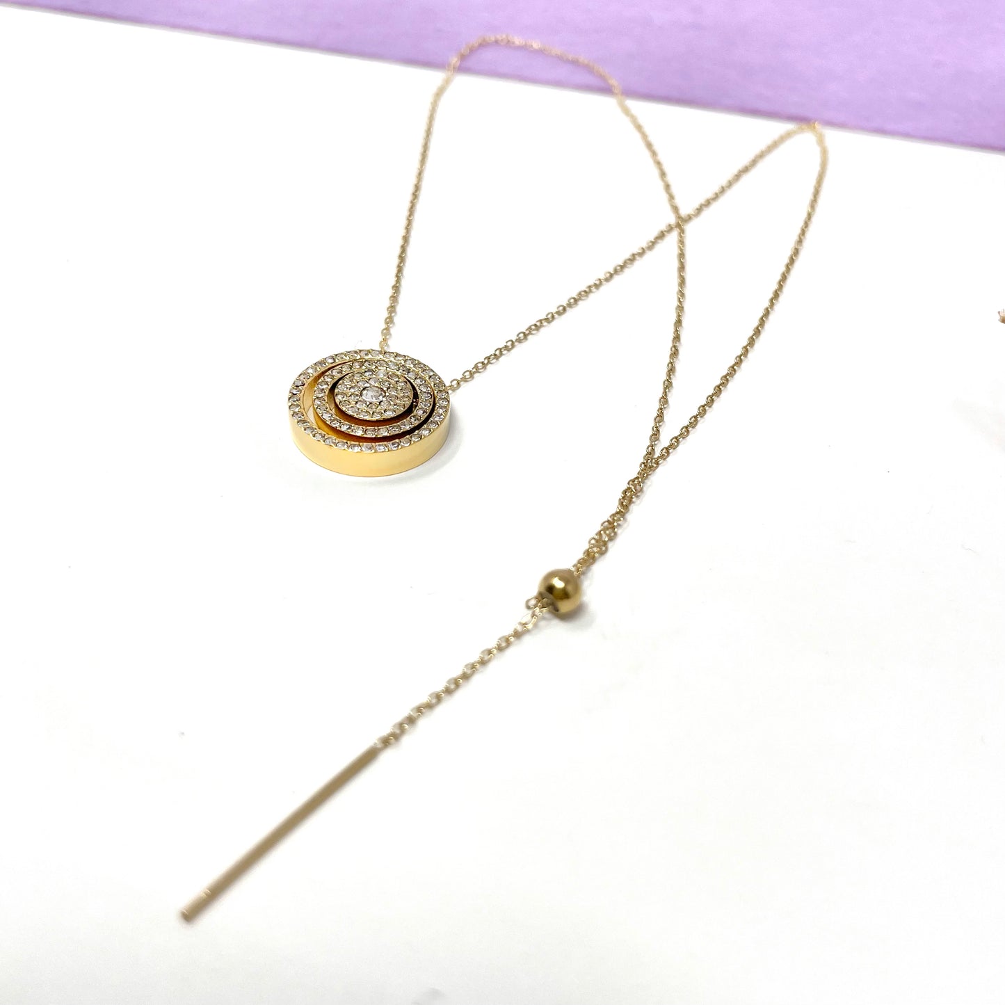 Makupenda - Collana Donna spirale strass