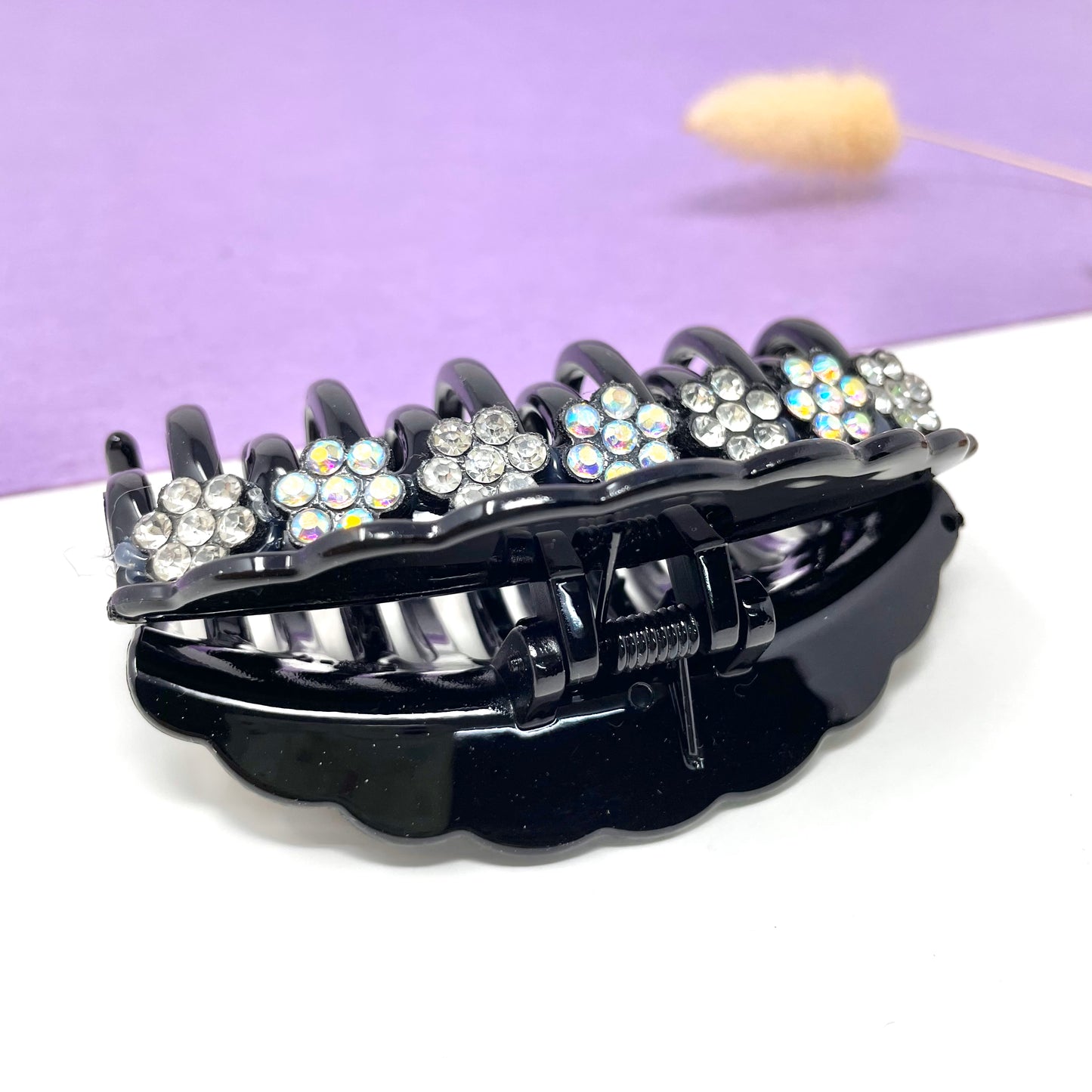 Makupenda - Molletta pinza per capelli fiori strass