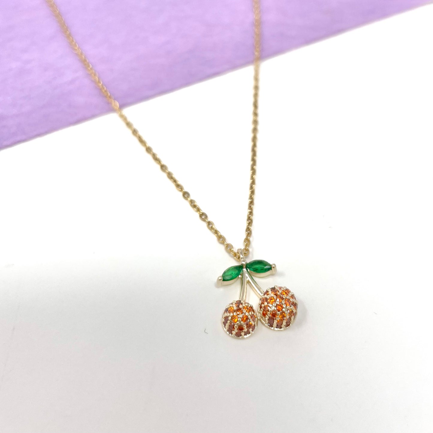 Makupenda - Collana donna ciliegia strass