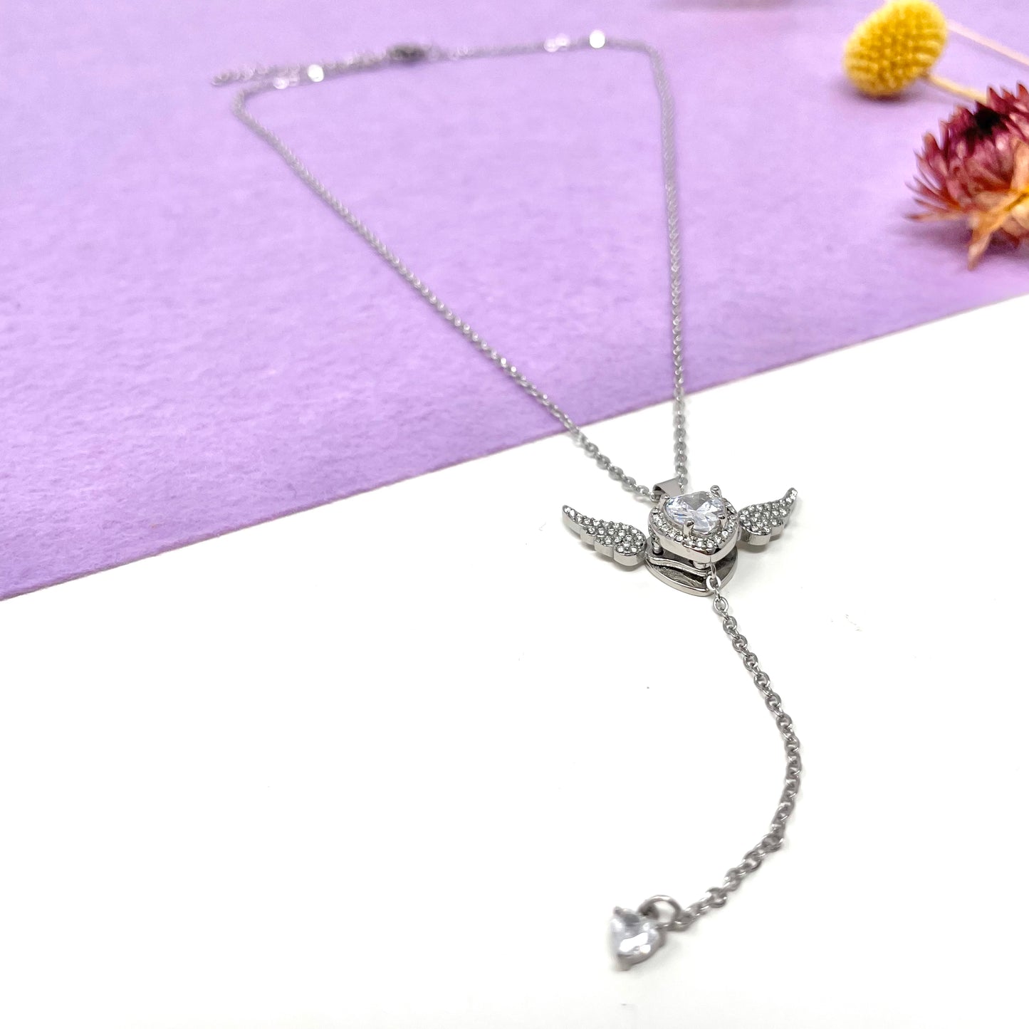 Makupenda - Collana Donna cuore alato strass