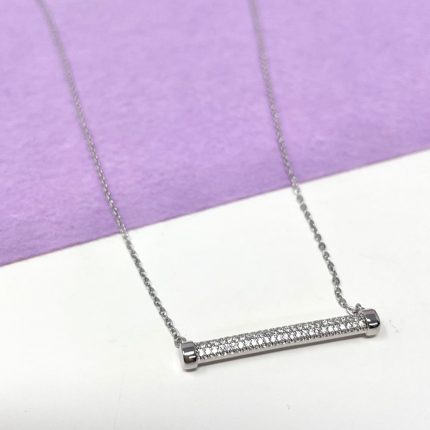 Makupenda - Collana donna barra con strass