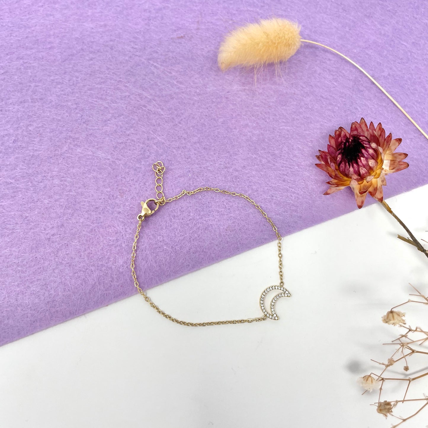 Makupenda - Bracciale Donna luna con strass