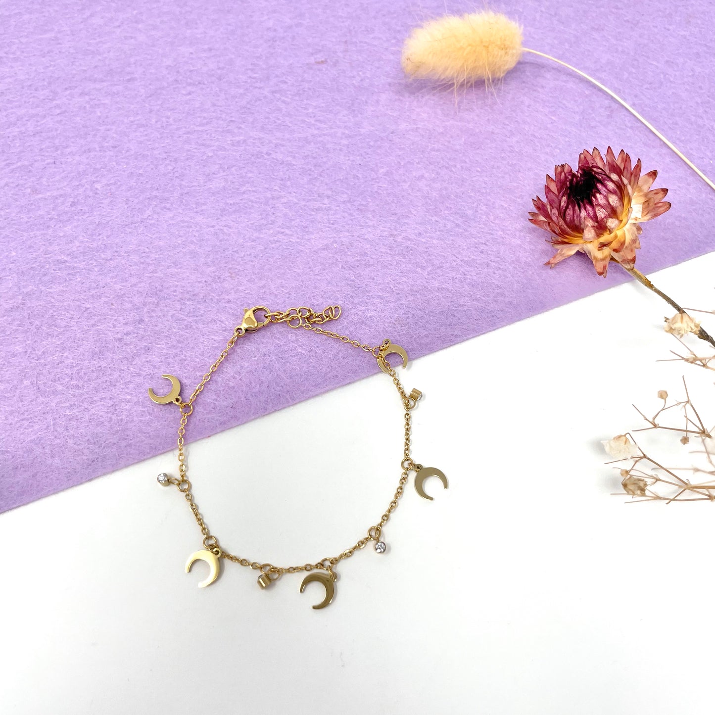 Makupenda - Bracciale Donna luna pendente