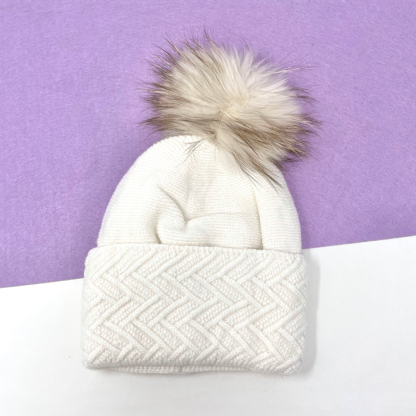 Makupenda - Cappello Donna berretto intrecciato pompon