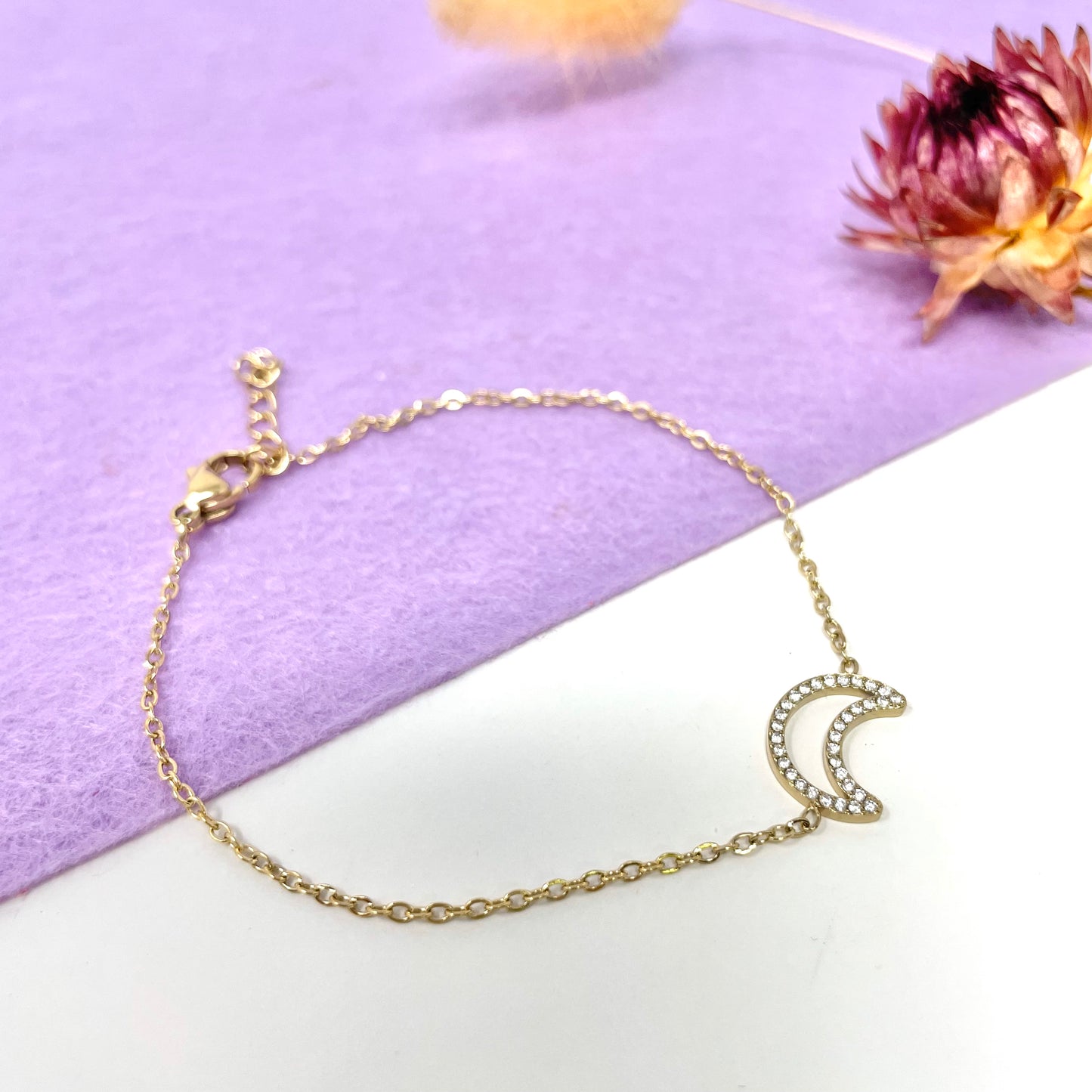 Makupenda - Bracciale Donna luna con strass