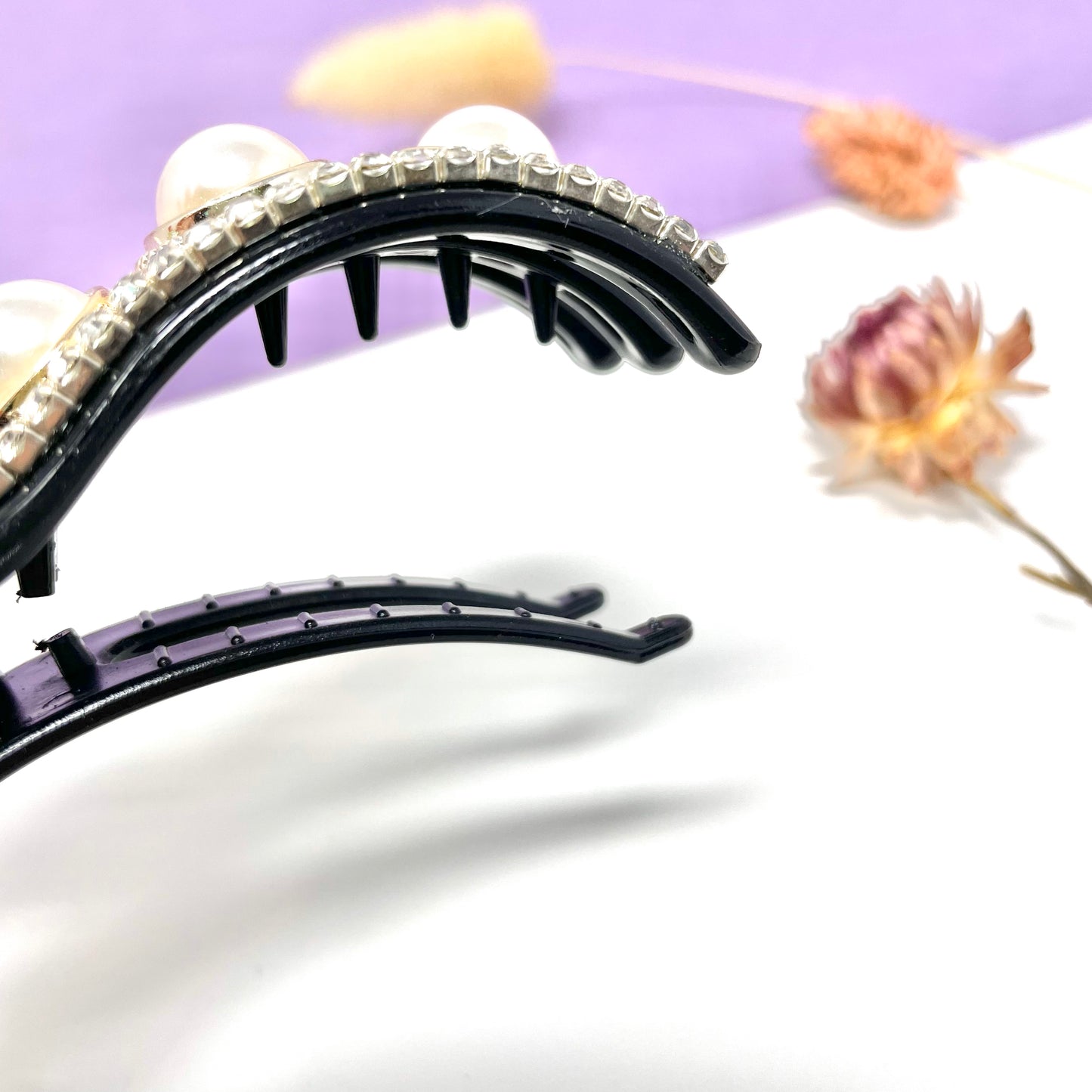 Makupenda - Molletta per capelli perle e strass