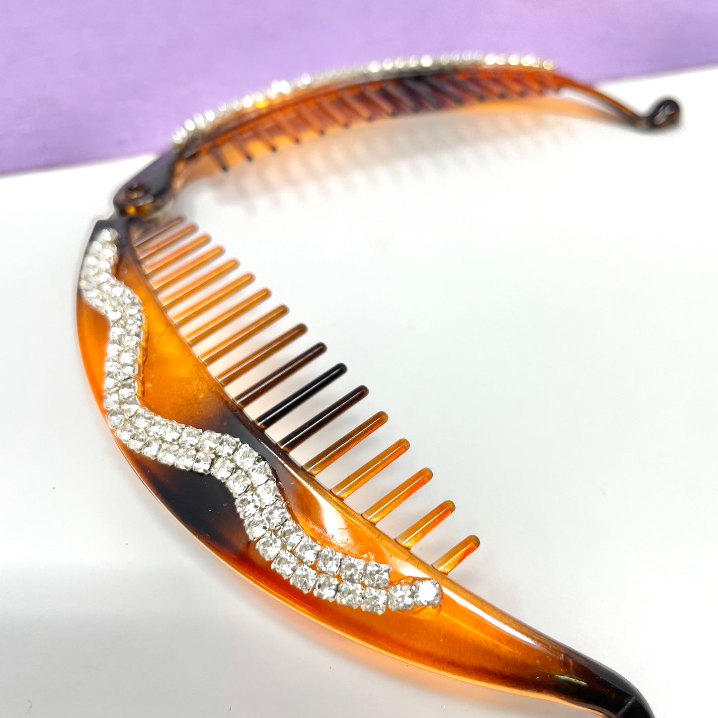 Makupenda - Pettine grande per capelli con strass