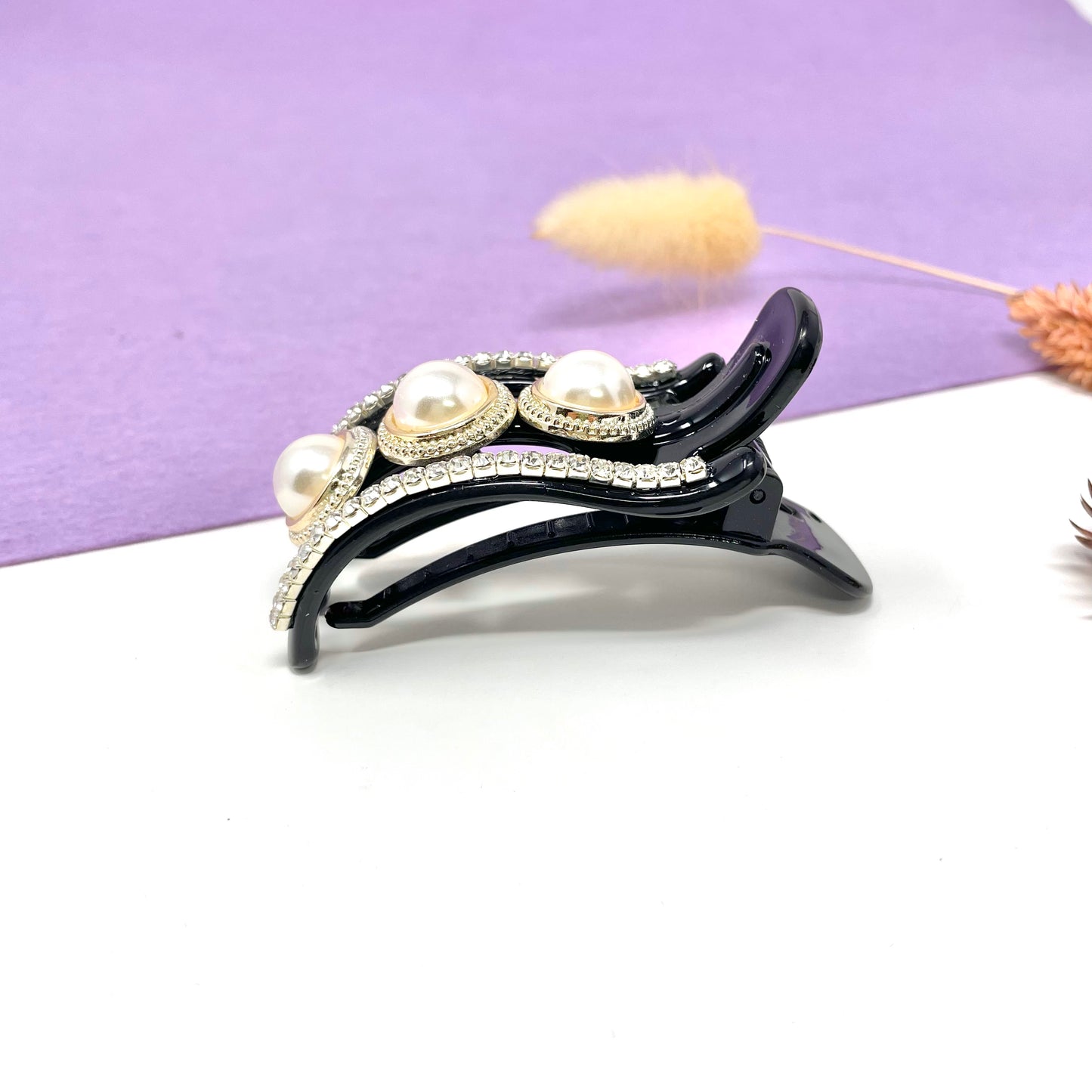 Makupenda - Molletta per capelli perle e strass