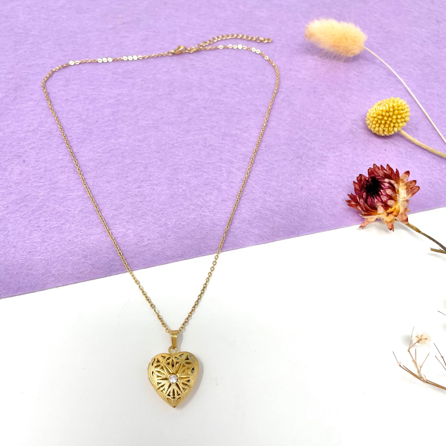 Makupenda - Collana Donna porta foto cuore strass