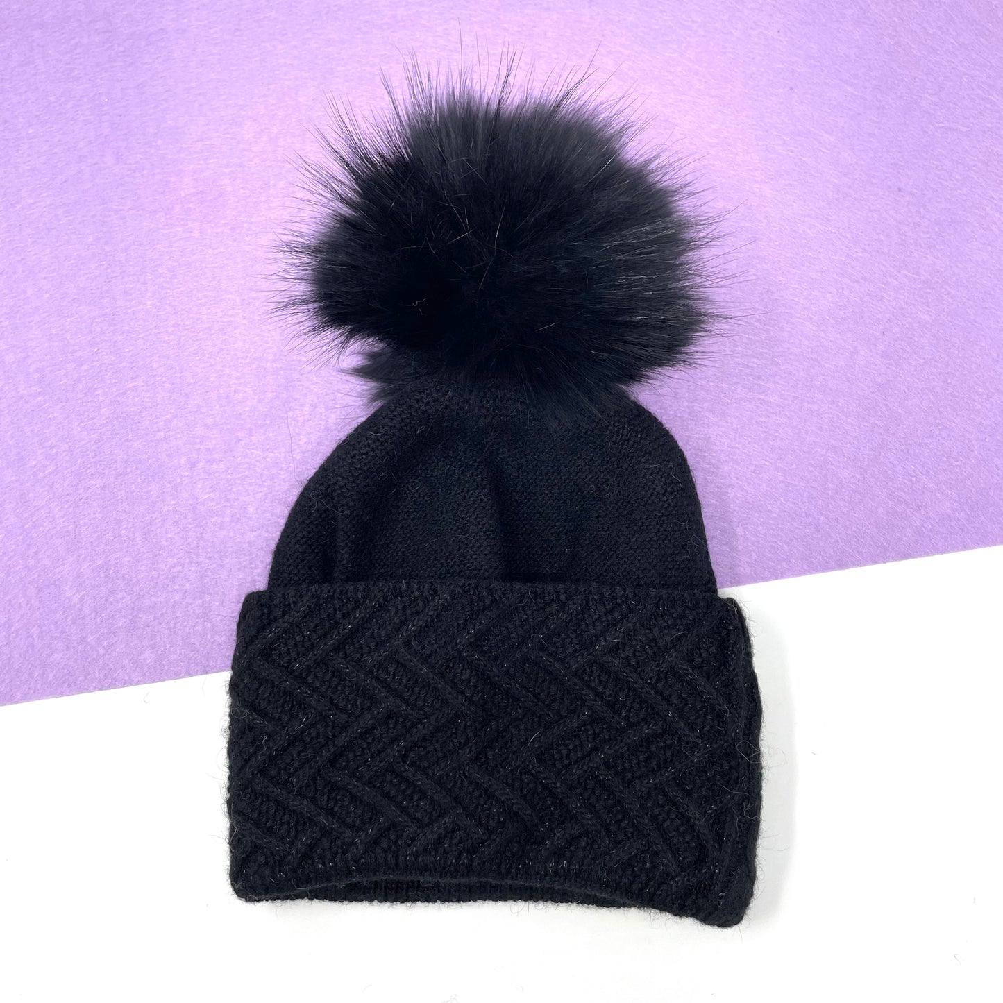 Makupenda - Cappello Donna berretto intrecciato pompon