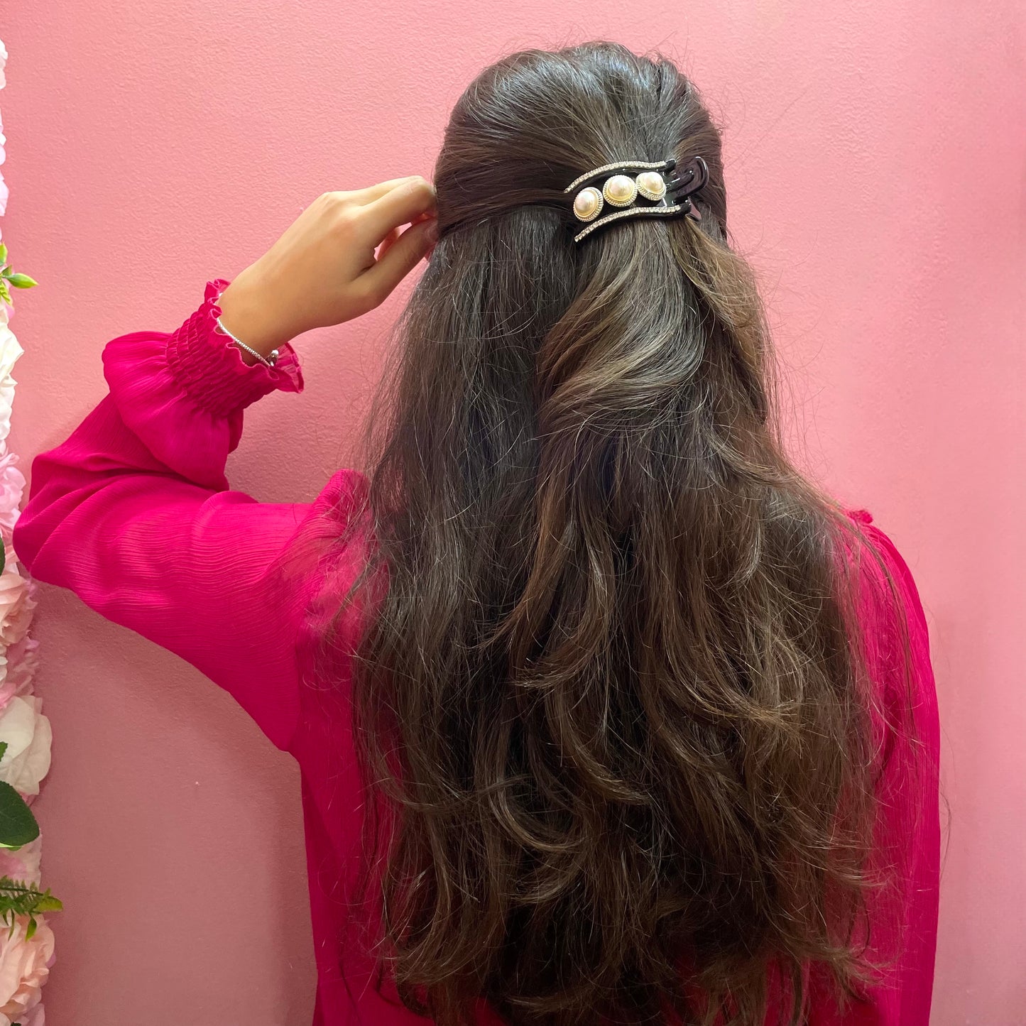 Makupenda - Molletta per capelli perle e strass