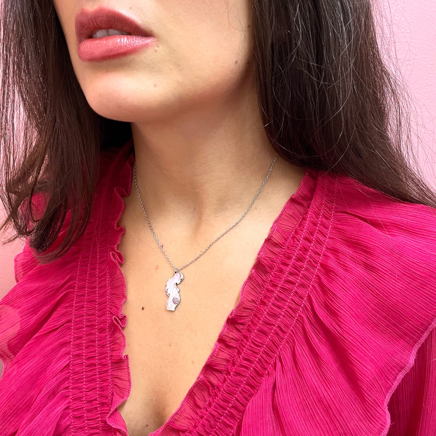 Makupenda - Collana Donna mamma dolce attesa cuore base argento
