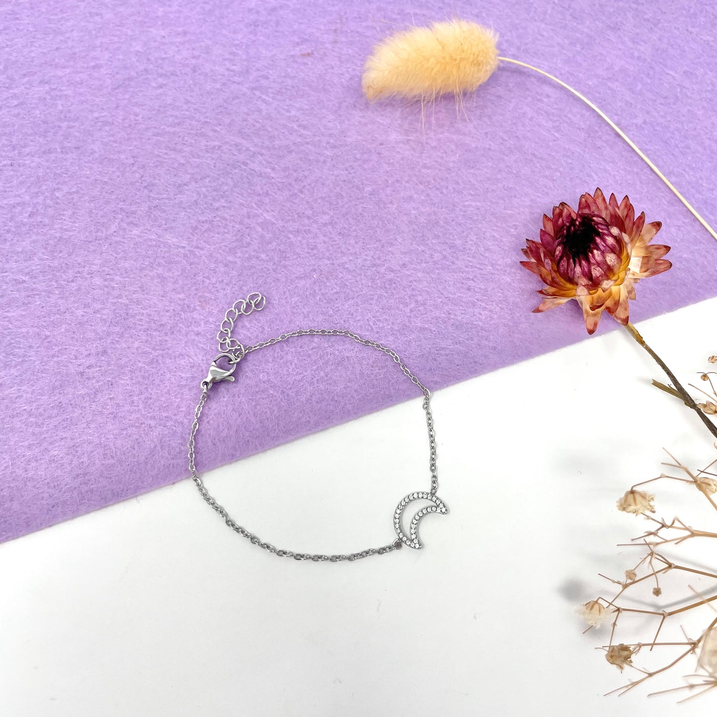 Makupenda - Bracciale Donna luna con strass