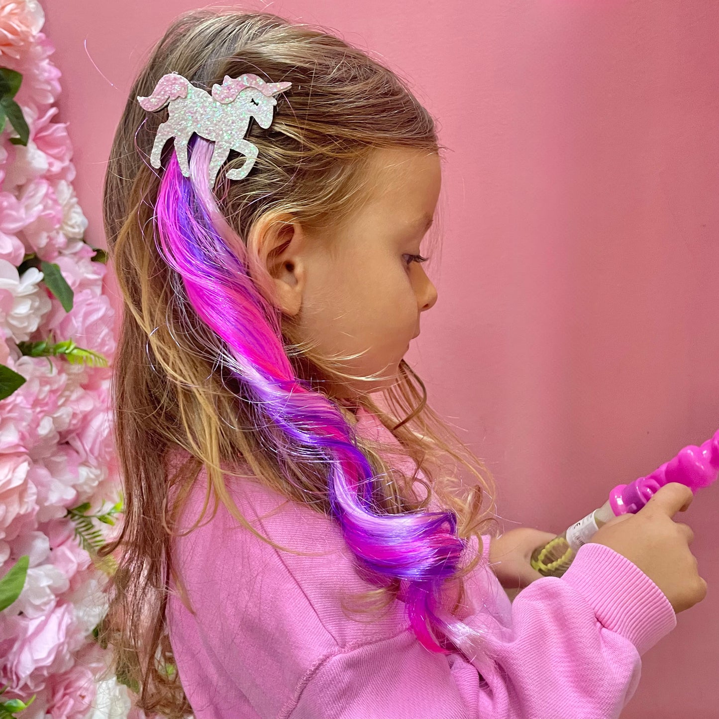 Makupenda - Pinza bambina unicorno ciocca