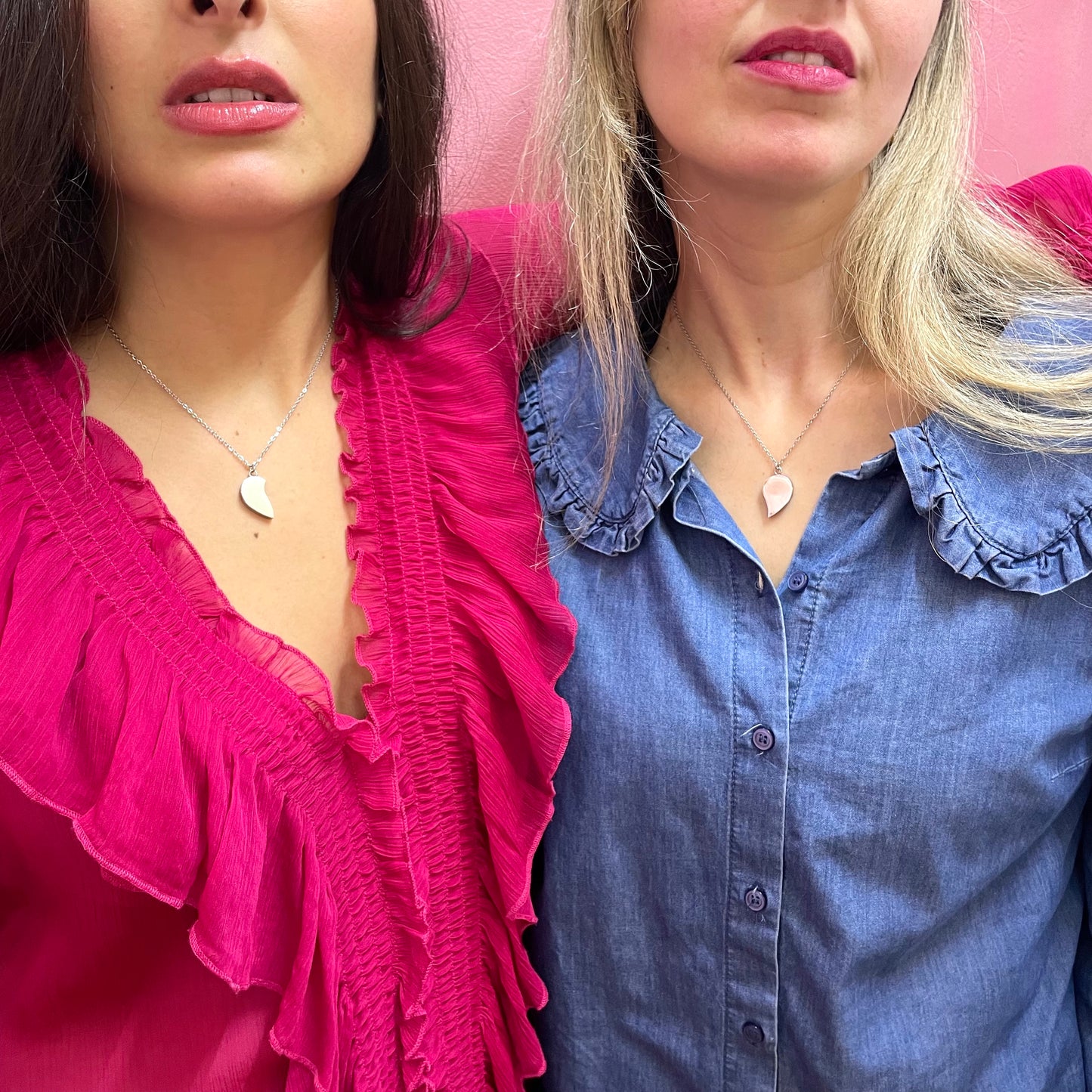 Makupenda - Collane Donna coppia di cuori calamita