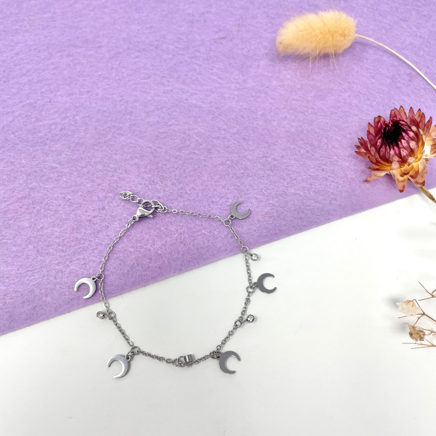 Makupenda - Bracciale Donna luna pendente