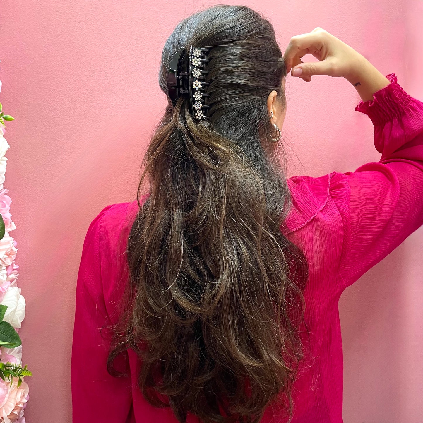 Makupenda - Molletta pinza per capelli fiori strass