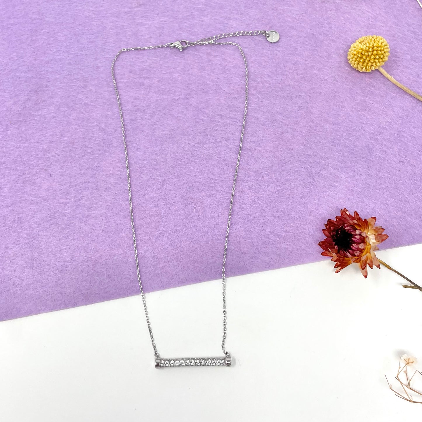Makupenda - Collana donna barra con strass
