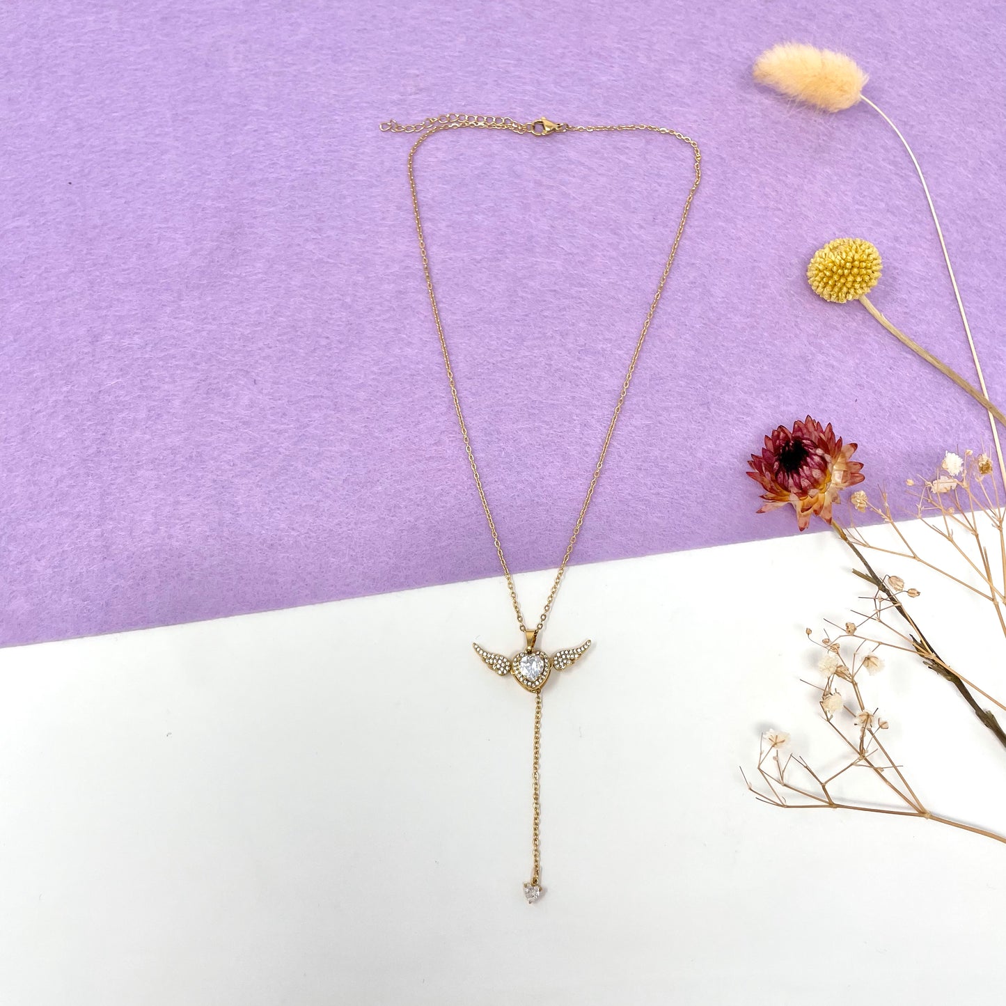 Makupenda - Collana Donna cuore alato strass