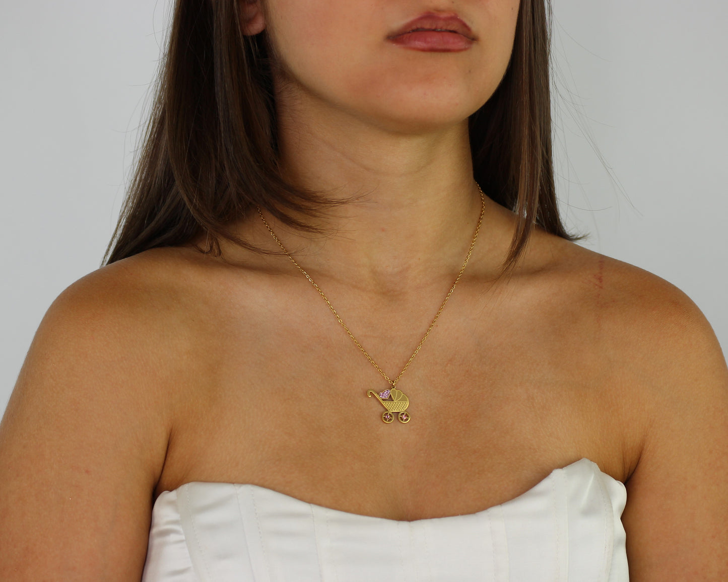 Collana Donna Carrozzina Cuore Base Oro