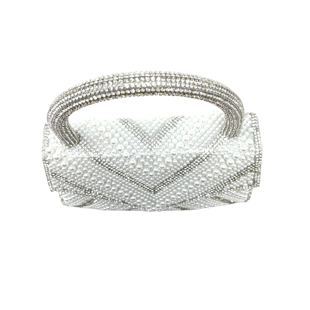 Pochette Donna Perle e Manico di Strass