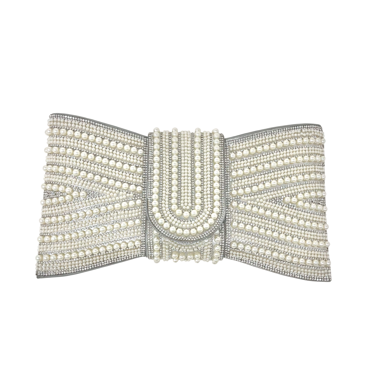 Makupenda - Pochette Donna fiocco perle e strass
