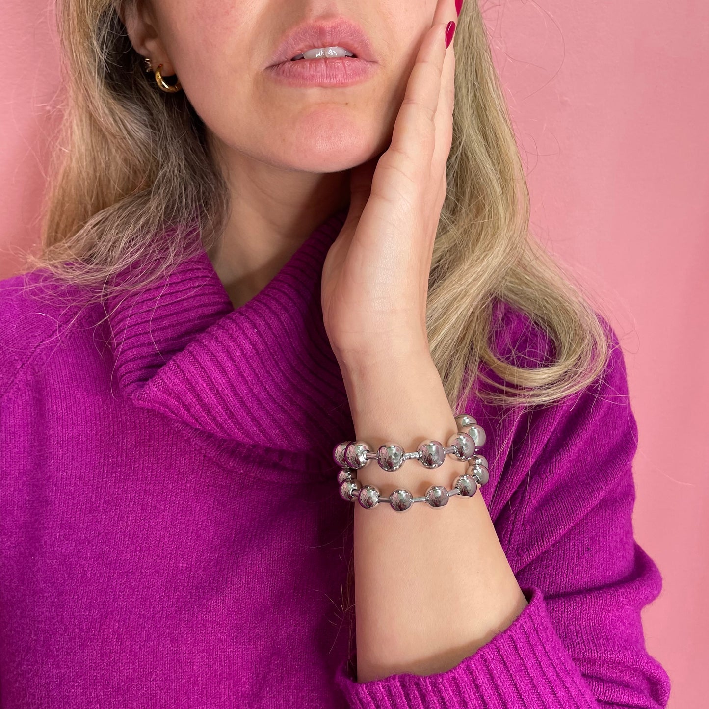 Makupenda - Bracciale Donna doppio sfere