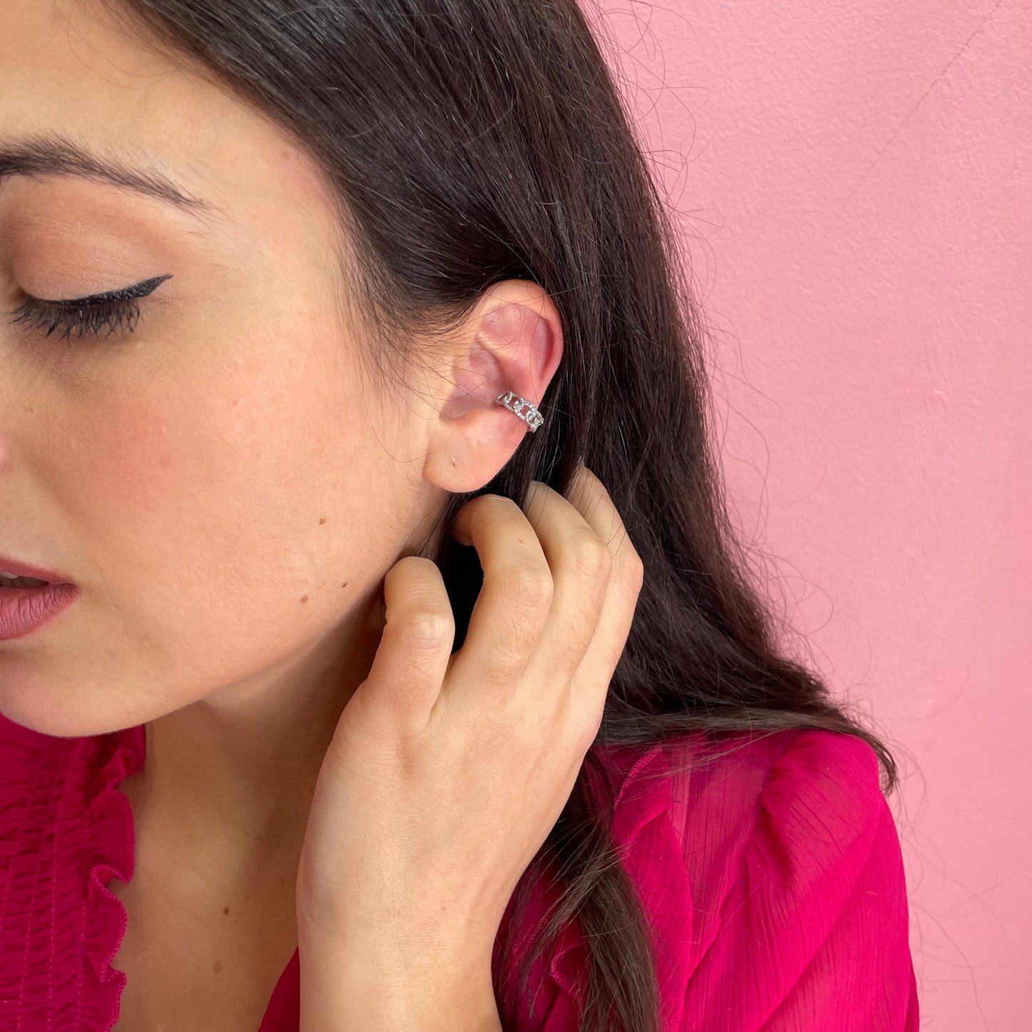 Makupenda - Earcuff Orecchino Mono Donna piccolo catena