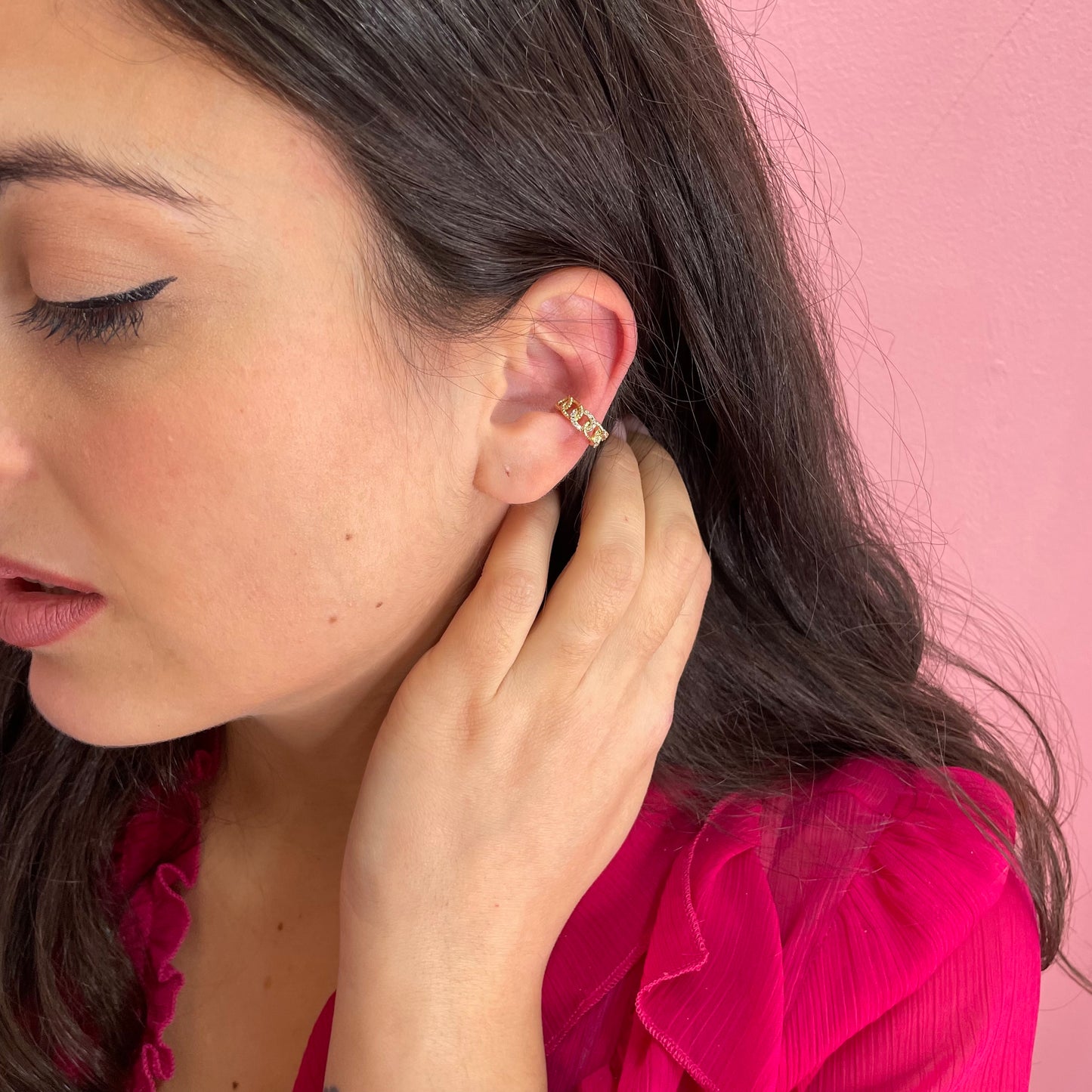 Makupenda - Earcuff Orecchino Mono Donna piccolo catena
