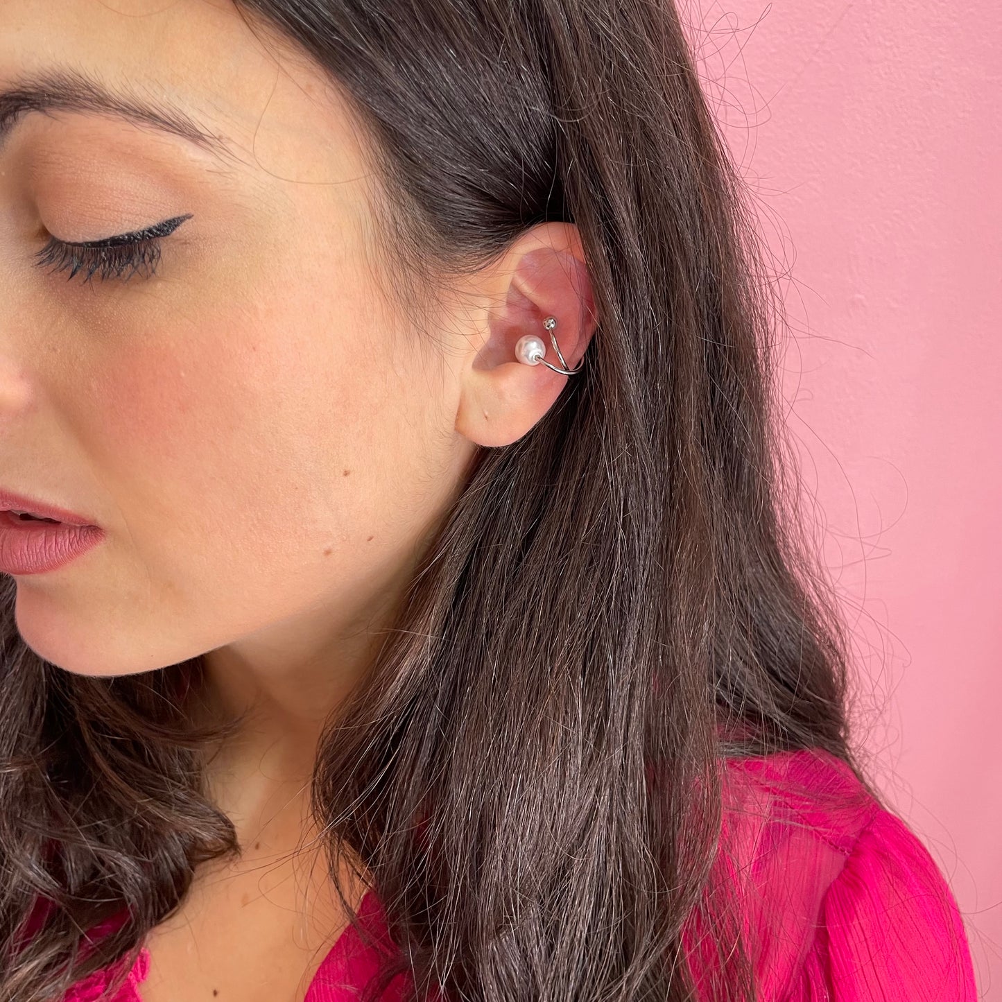 Makupenda - Earcuff Orecchino Mono Donna perla