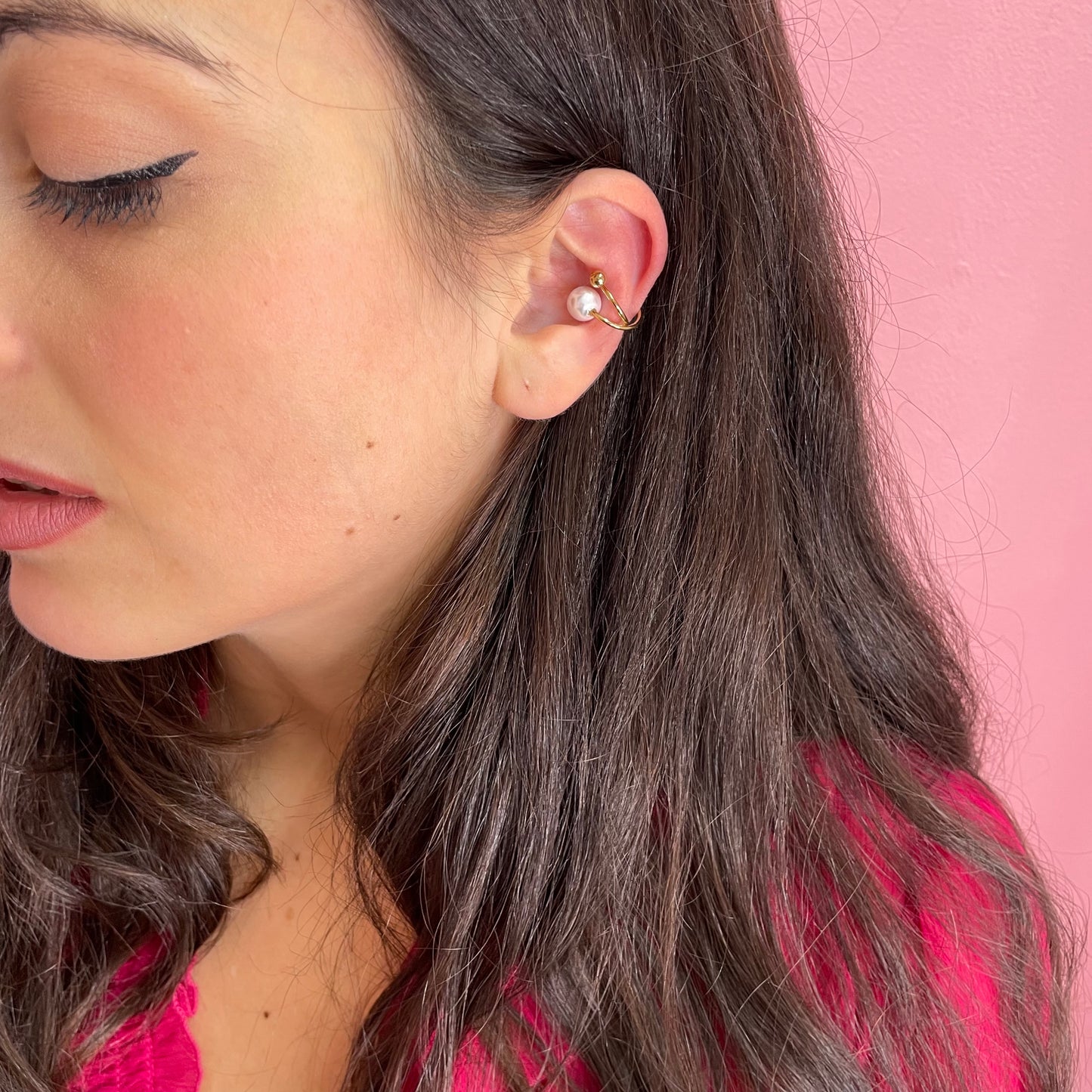 Makupenda - Earcuff Orecchino Mono Donna perla