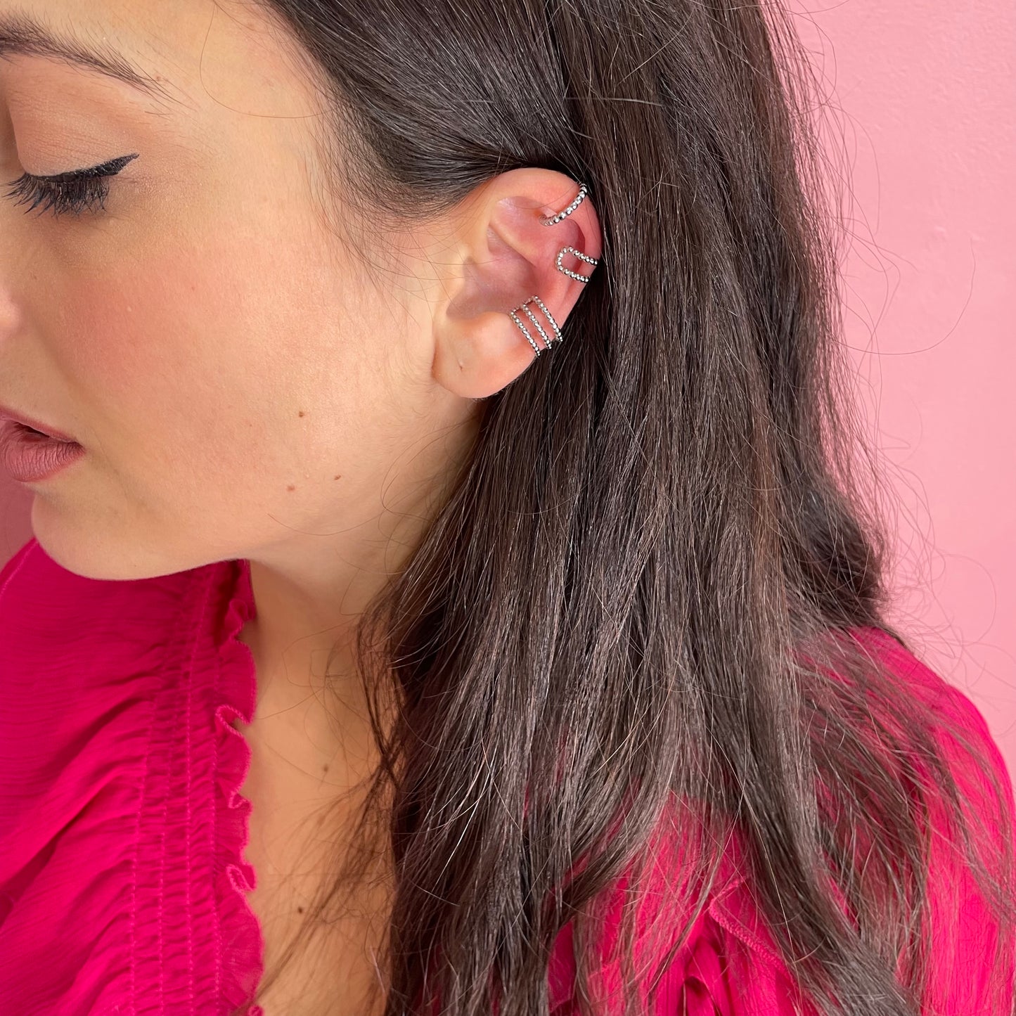 Makupenda - Set di 3 Earcuffs Donna piccoli