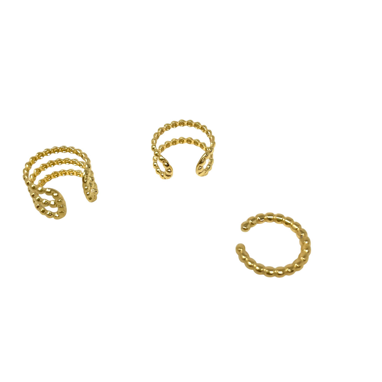 Makupenda - Set di 3 Earcuffs Donna piccoli