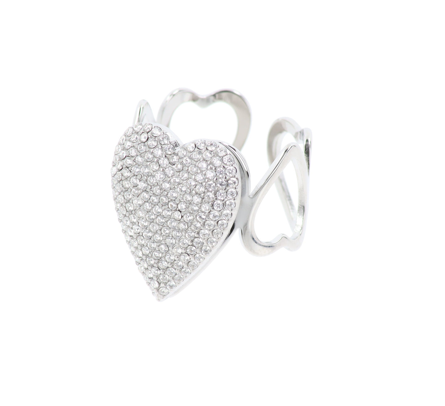 Anello Donna Cuore con Strass