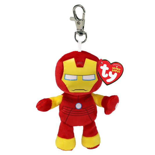 Ty - Portachiavi clips Marvel Iron man peluche