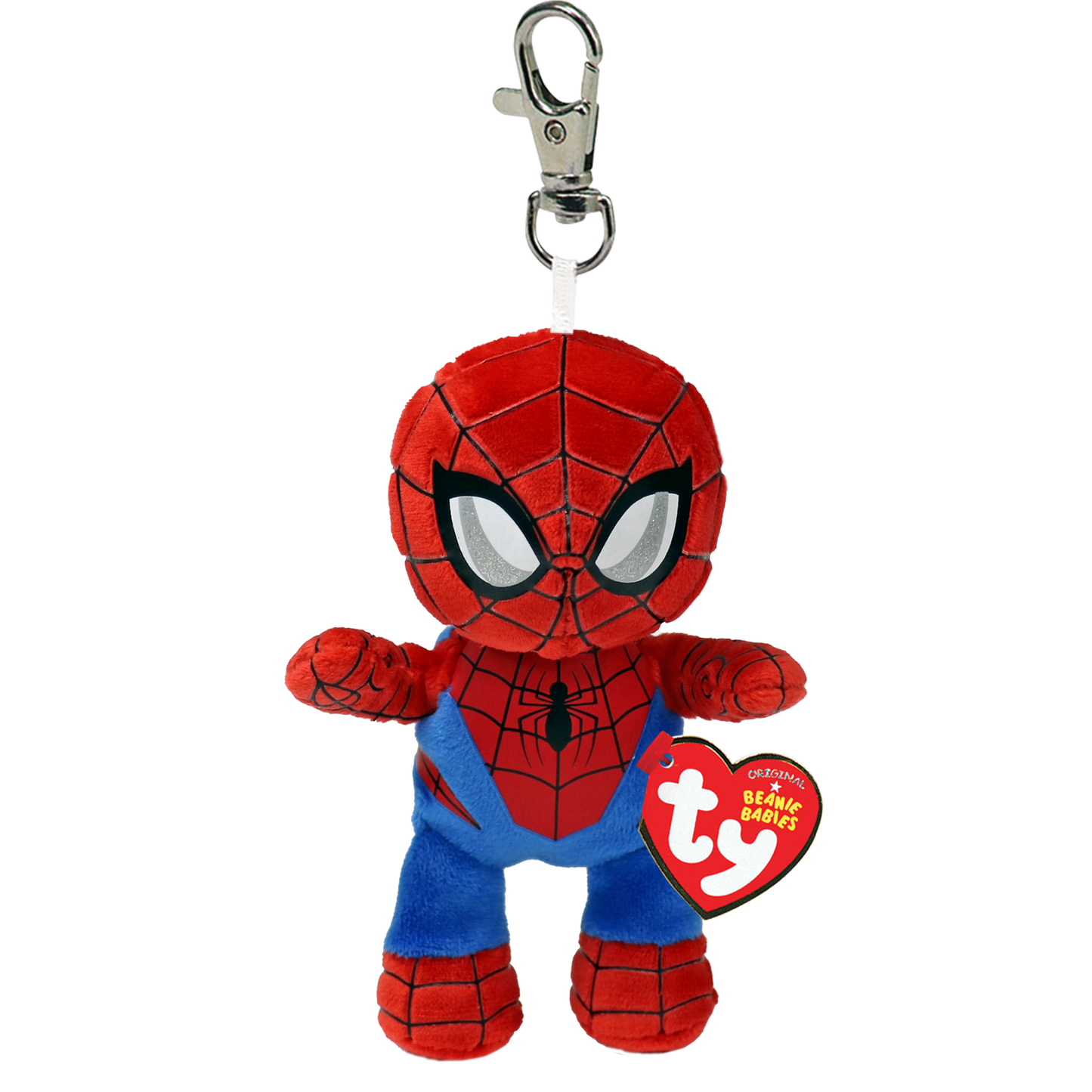 Ty - Portachiavi clips Marvel Spiderman peluche