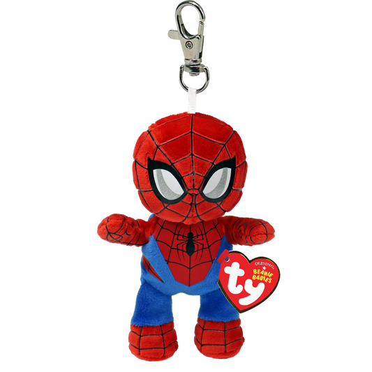 Ty - Portachiavi clips Marvel Spiderman peluche