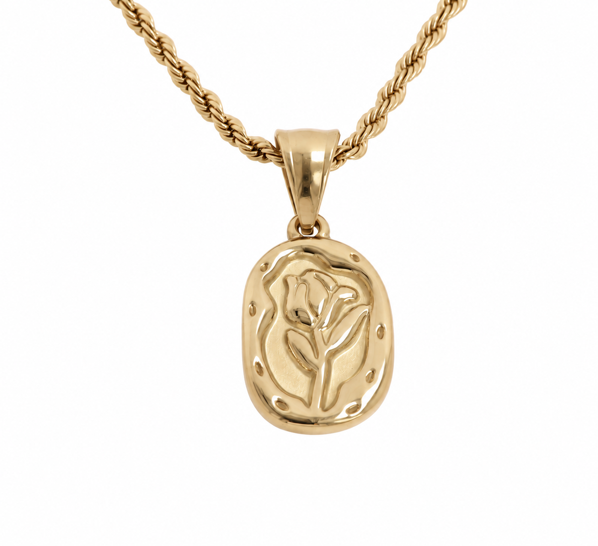 Charm Donna Rosa con Cornice Vintage