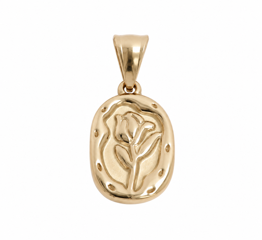 Charm Donna Rosa con Cornice Vintage