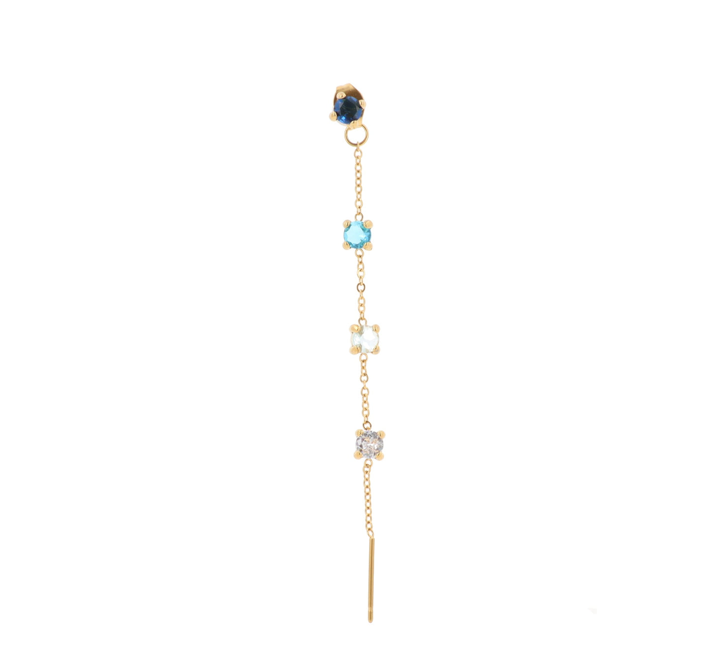 Orecchino Donna Mono Cascata Luce Base Oro