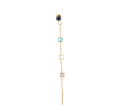 Orecchino Donna Mono Cascata Luce Base Oro