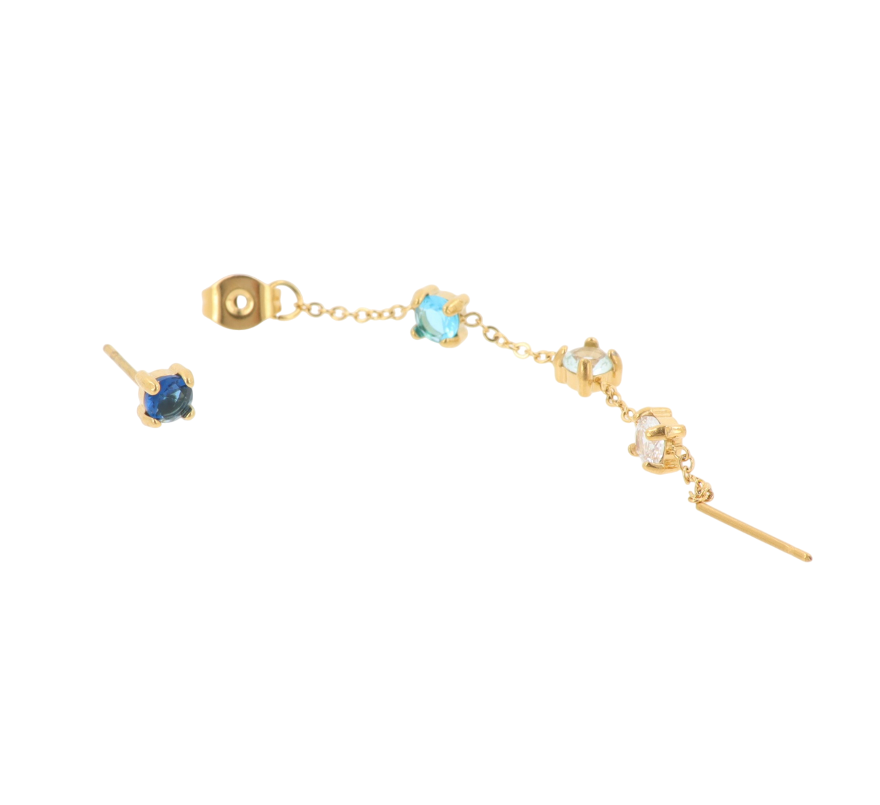 Orecchino Donna Mono Cascata Luce Base Oro