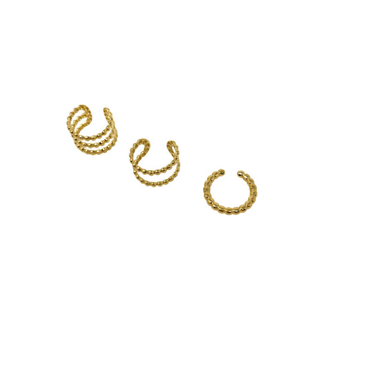 Makupenda - Set di 3 Earcuffs Donna piccoli