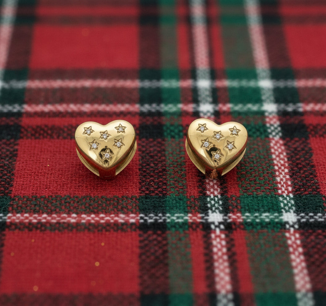 Orecchini Donna Cuori con Strass