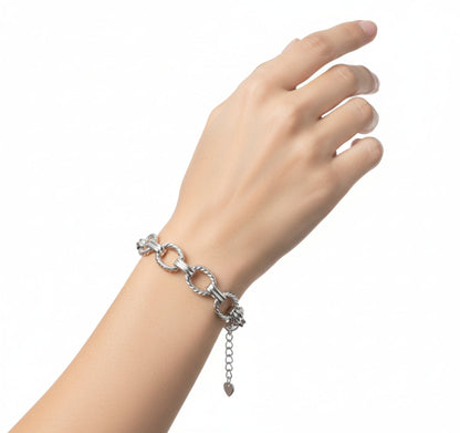 Bracciale Donna Catena Zigrinata